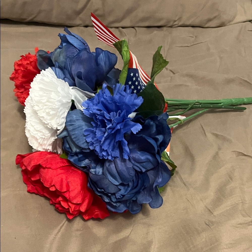 Patriotic Floral Arrangement - Red, White, and Blue